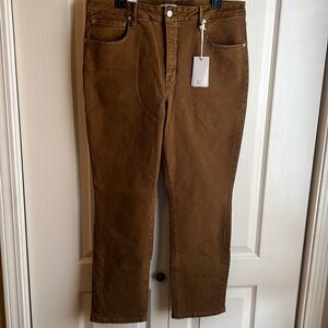 NWT Good American Bronze Cropped Denim